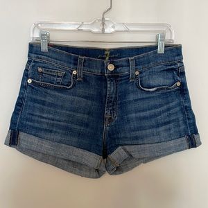 7 for all mankind Denim Shorts Size 27 Light Wash